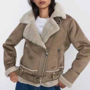 Zara shearling jacket size medium